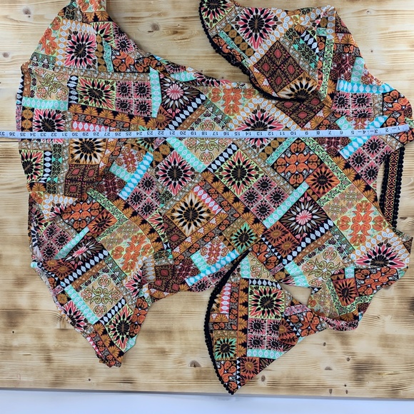 Uncle Frank Boho Drop Waist Bell Sleeve Dress Sz S - Picture 14 of 16